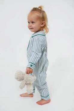 Infant Emerald Ticking Cambridge Romper -Outfit And Shoe Sales Store 92rjb3GhM2ybPTY24dWRipP2BZJVhapB 1
