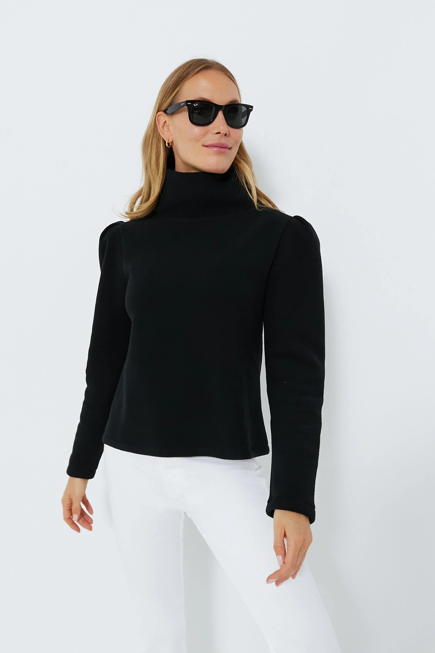 Black Palmer Puff Sleeve Turtleneck 1 Black Palmer Puff Sleeve Turtleneck