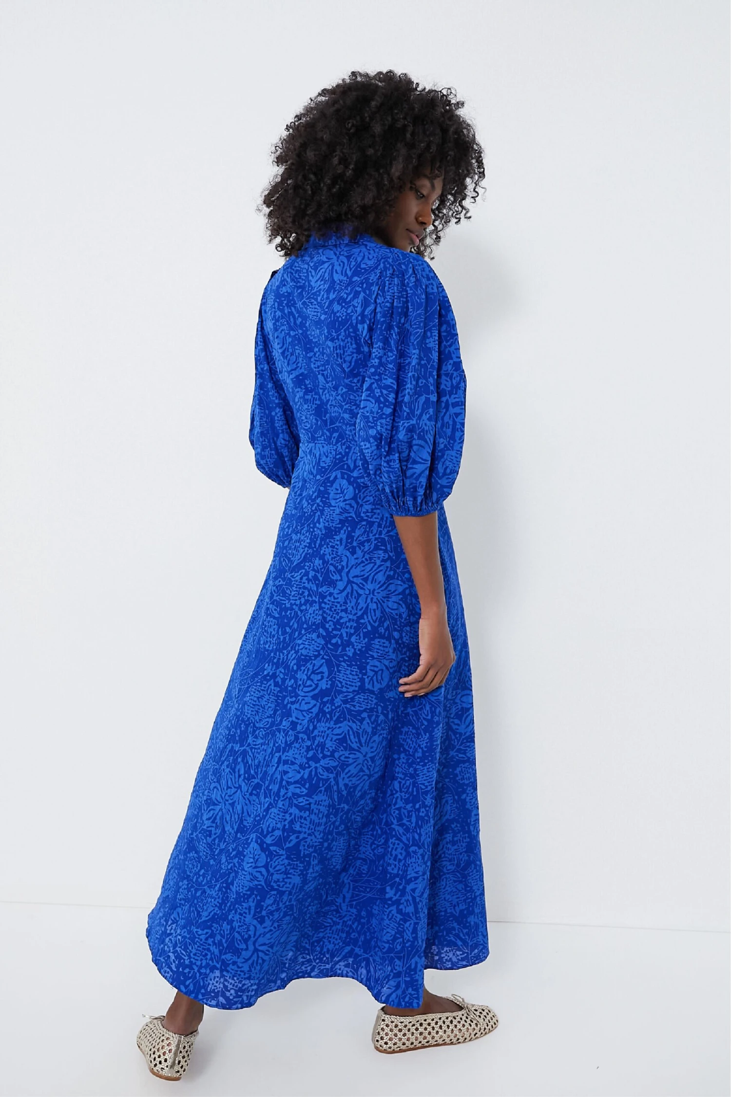 Royal Blue Button Front Brady Maxi Dress 5 Royal Blue Button Front Brady Maxi Dress - Image 5