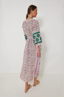Pink And Green Manjur Kaftan -Outfit And Shoe Sales Store 9XtBLNxjvXayxhpihwgmYsJ8lUS8Bu0m 1