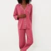 Eberjey Raspberry Gisele Long PJ Set