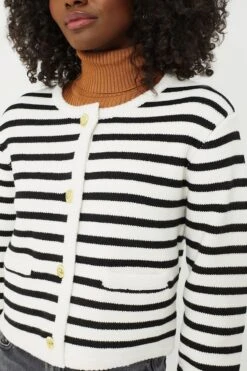 Black & Cream Stripe Annie Structured Cardigan -Outfit And Shoe Sales Store A2Hqx3SlXq3rRDDvItcJXqpu90QtevWJ 1