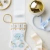 Schuler Studio Blue Bear-y Christmas Mini Stocking