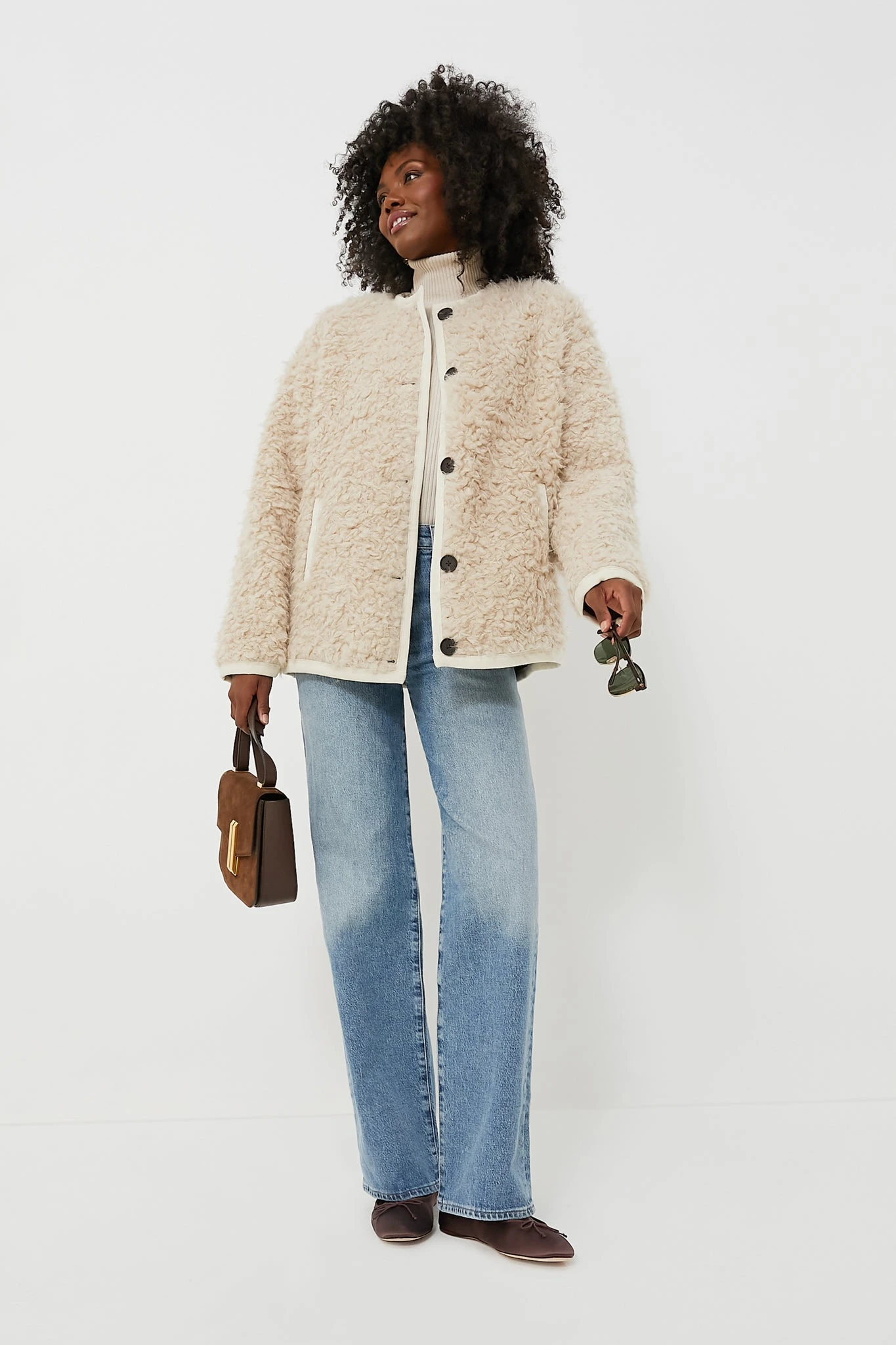 Natural And Olive Reversible Polar Bear Jacket 4 Natural And Olive Reversible Polar Bear Jacket - Image 4