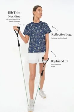 Navy Wildflower Short Sleeve Ryan Boyfriend Tee -Outfit And Shoe Sales Store A8Y8XZFhg1zrGc1zLWMHh4wRWBC6SkkR 1