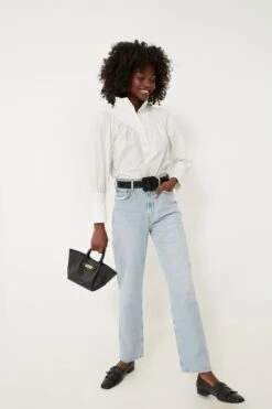 White Poplin Corrigan Blouse -Outfit And Shoe Sales Store AByDlFmLF4aegUEiDGK7VRPMLpte3SnZ 1