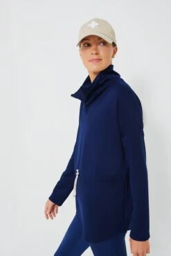 Navy Cinched Natalie Quarter Zip -Outfit And Shoe Sales Store AOamNSIPMpJNaACdaik6VxmSyY7E2RD1 1