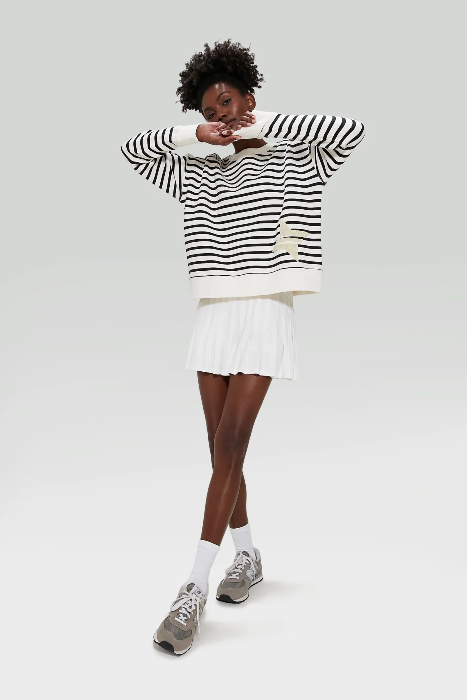 Black And White Stripe Natasha Pullover 2 Black And White Stripe Natasha Pullover - Image 2