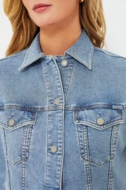 Mid Wash Stretch Terry Trucker Jacket -Outfit And Shoe Sales Store AekfdsohfV2rBgFR1FXOVtUhlm6EXHog 1