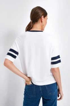 Bright White Cloud Varsity Tee -Outfit And Shoe Sales Store ApHxAT1DFzAf1EmwVRcLyLw3YCvWGsSQ 1