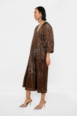 Bronze Metallic Plisse Dorinda Midi Dress 8 Bronze Metallic Plisse Dorinda Midi Dress -Outfit And Shoe Sales Store ArckCe7b1KUvWIdSdAUklvkf1gTO5qJm 1