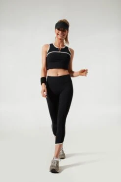 Black Piped Jean Bra Top