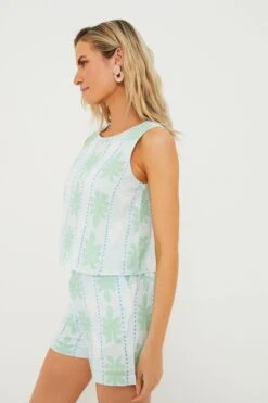 Cool Blue Cabana Stripe Scalloped Short Set -Outfit And Shoe Sales Store B5qaFd2he4826ZecXnc670wjYOSGGToV 1