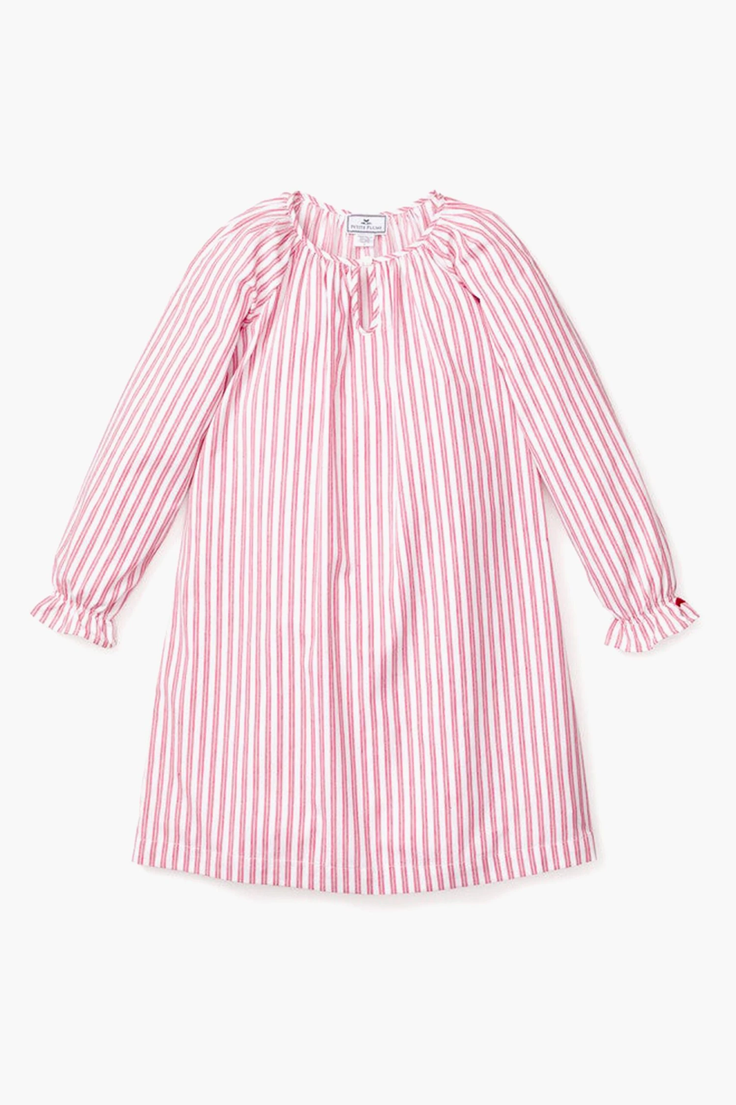 Kids Antique Red Ticking Delphine Nightgown 2 Kids Antique Red Ticking Delphine Nightgown - Image 2