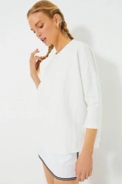White Cable Ally Swing Sweatshirt -Outfit And Shoe Sales Store BEoVPpEpO2SGFqki2BoOlysFHkWmcw7E 1