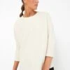 Reversible Heathered Ivory Ally Swing Sweatshirt