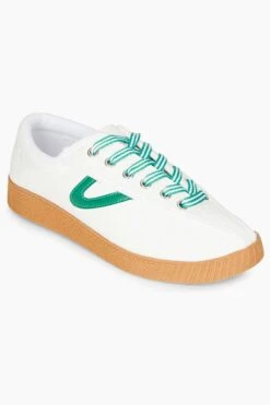 Tretorn Women's Green And White Nylite Sneakers