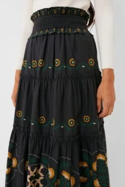 Black Perle Print Tiered Skirt -Outfit And Shoe Sales Store BiciL1zjmUhxR3vbU9Cx4XSoB2GAjqaM 1