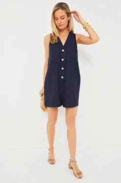 Navy Textured Myla Romper 11 Navy Textured Myla Romper -Outfit And Shoe Sales Store BmLqKlia9Z1EHkk8pOL8IZUcA05MJSdn 1