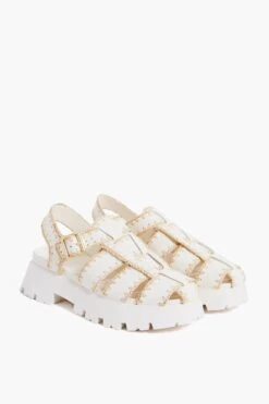 Loeffler Randall Cream Leather Talia Platform Fisherman Sandal -Outfit And Shoe Sales Store ByMkJRIBb7A02iatV6MtfBJzRDexffeC 1