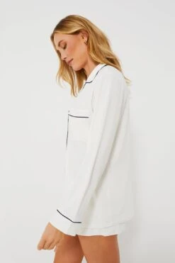 Eberjey Ivory Gisele Long Sleeve Short PJ Set 10 Eberjey Ivory Gisele Long Sleeve Short PJ Set -Outfit And Shoe Sales Store CjOZiRp9g0VchoHolzO9tJ8ARBBUw2D1 1
