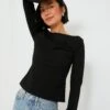 Staud Black Paige Top
