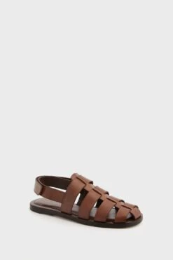 Loeffler Randall Espresso Vachetta Sawyer Sandals