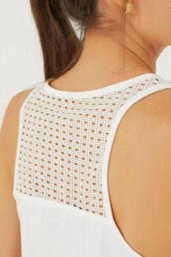 White Cane Ellen Racerback Tank -Outfit And Shoe Sales Store Dgt7Zp1ZZsYBfVKvBmwT7qxfhyd3nbHo 1