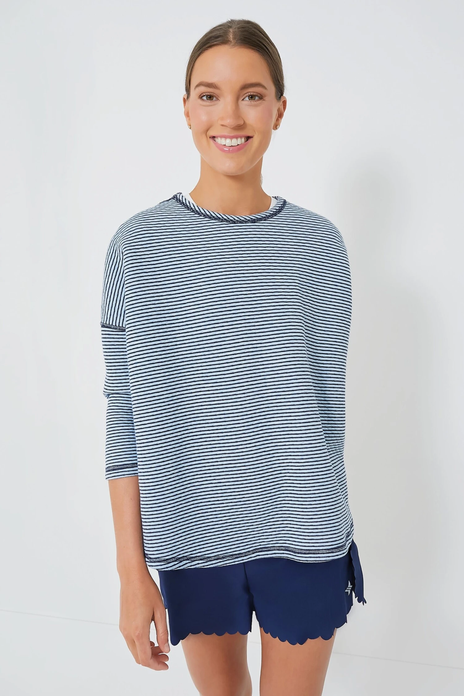 Reversible Heathered Blue Ally Swing Sweatshirt 1 Reversible Heathered Blue Ally Swing Sweatshirt