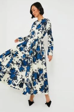 Blue Festive Bouquet Annie Dress