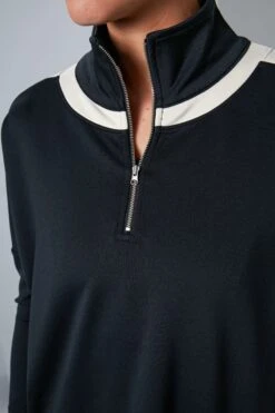 Black And Ivory Amelie Quarter Zip -Outfit And Shoe Sales Store EZ05HN7dqQfVugEXxxRLAKXZJyKK0kkO 1