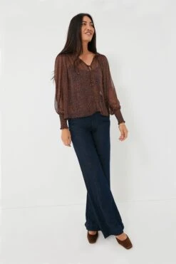 Navy Brown Floral Prado Top -Outfit And Shoe Sales Store EhV6ArbnR2leTq8qZKHToCDNKAejfKN3 1