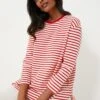 Cherry Striped Knit Popover