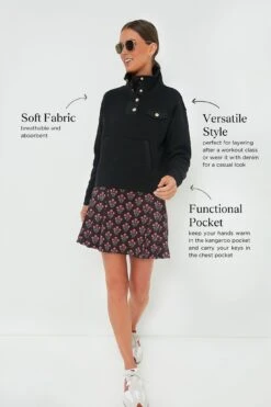 Black Snap Neck Bailey Pullover -Outfit And Shoe Sales Store FFkNJFpqXVzRCLNYf0LPWftcTZRvvtUn 1