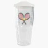 24 Oz White Tennis Tumbler