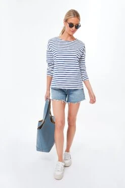 Blue And White Stripe Hayden Tee -Outfit And Shoe Sales Store FVl24nd2XnddUMivy7jBZksfa9O7Lgx5 1