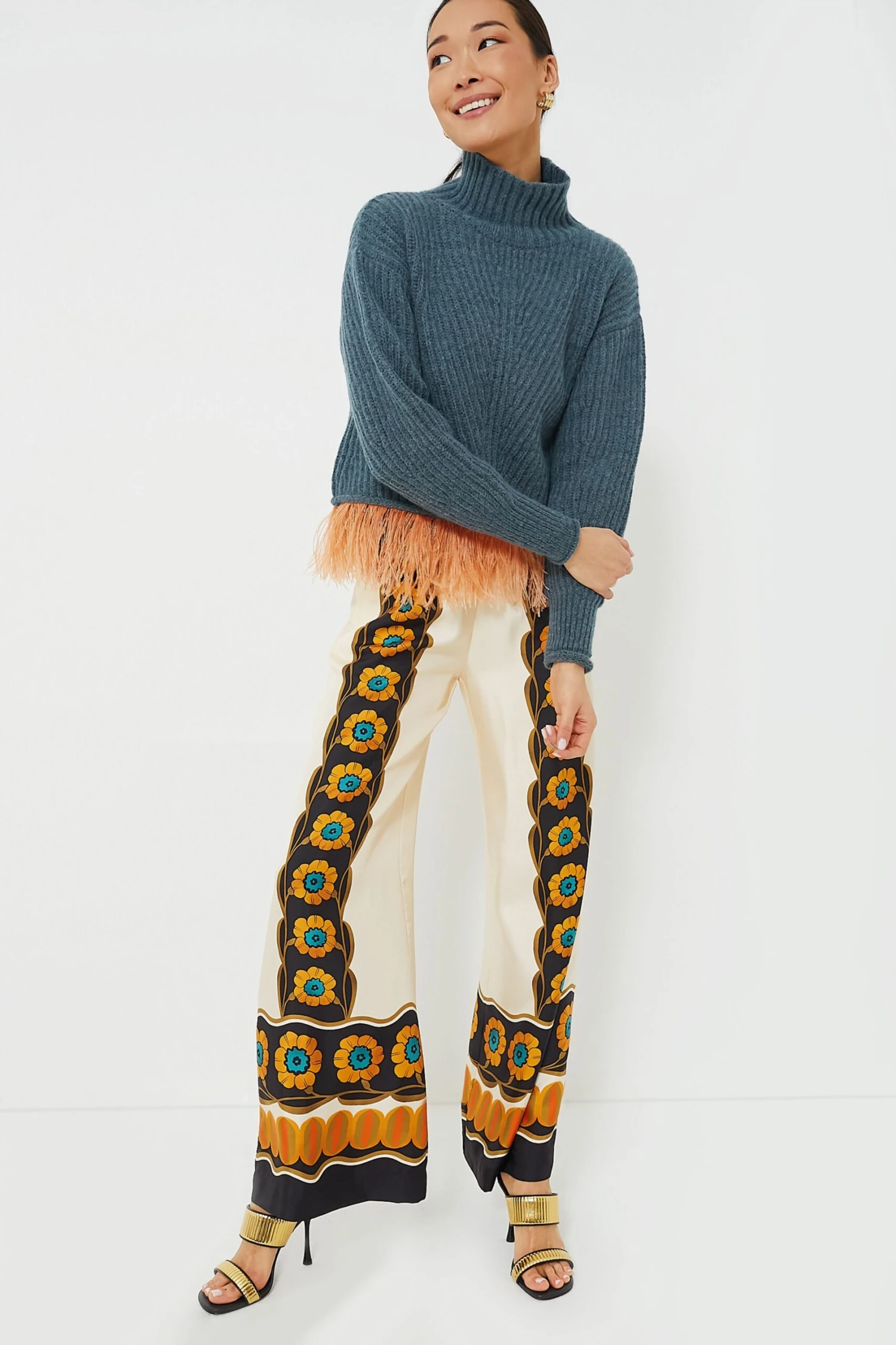 Ottanio High Kick Sweater With Feathers 2 Ottanio High Kick Sweater With Feathers - Image 2