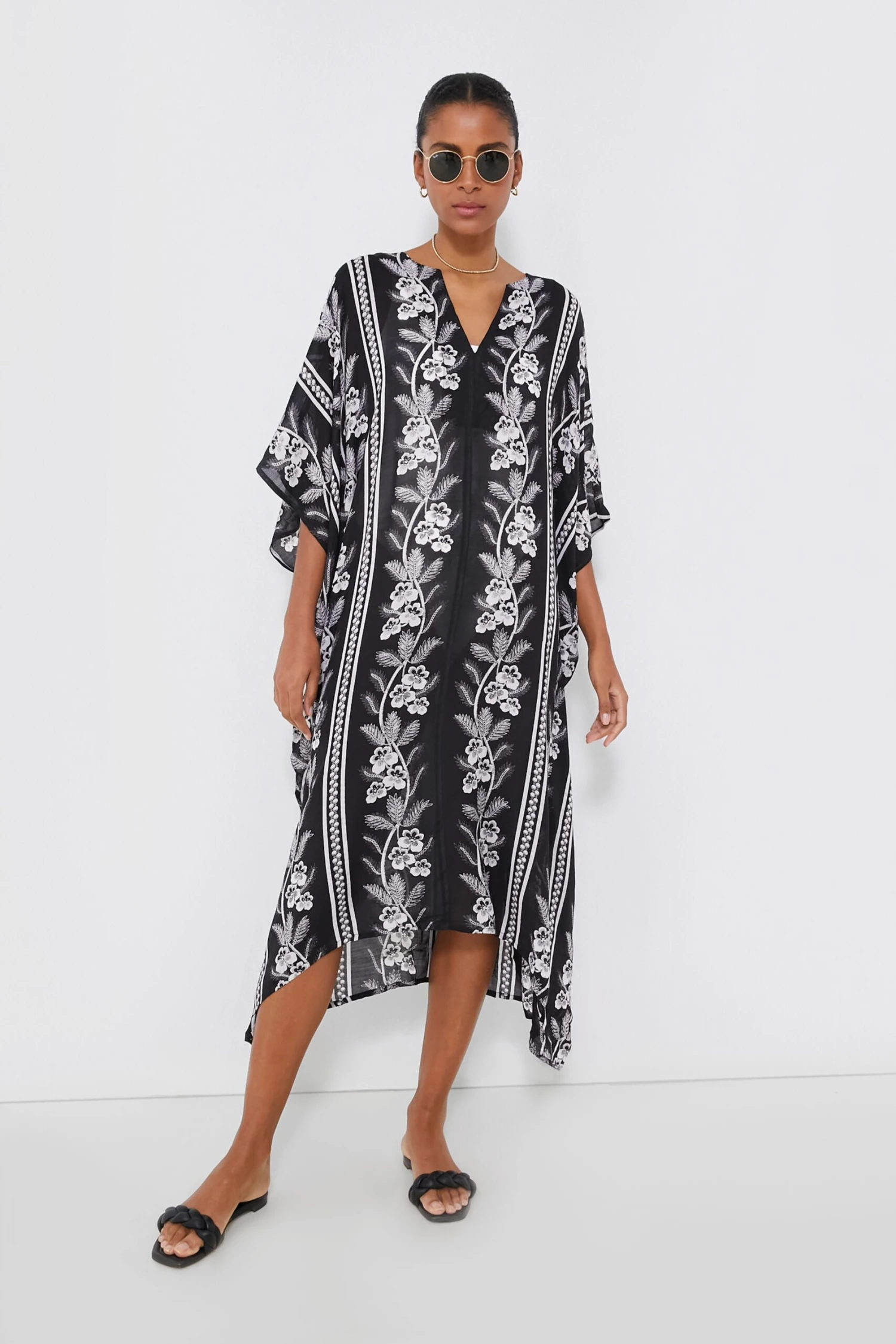 Noir Bloom Oversized Caftan 1 Noir Bloom Oversized Caftan