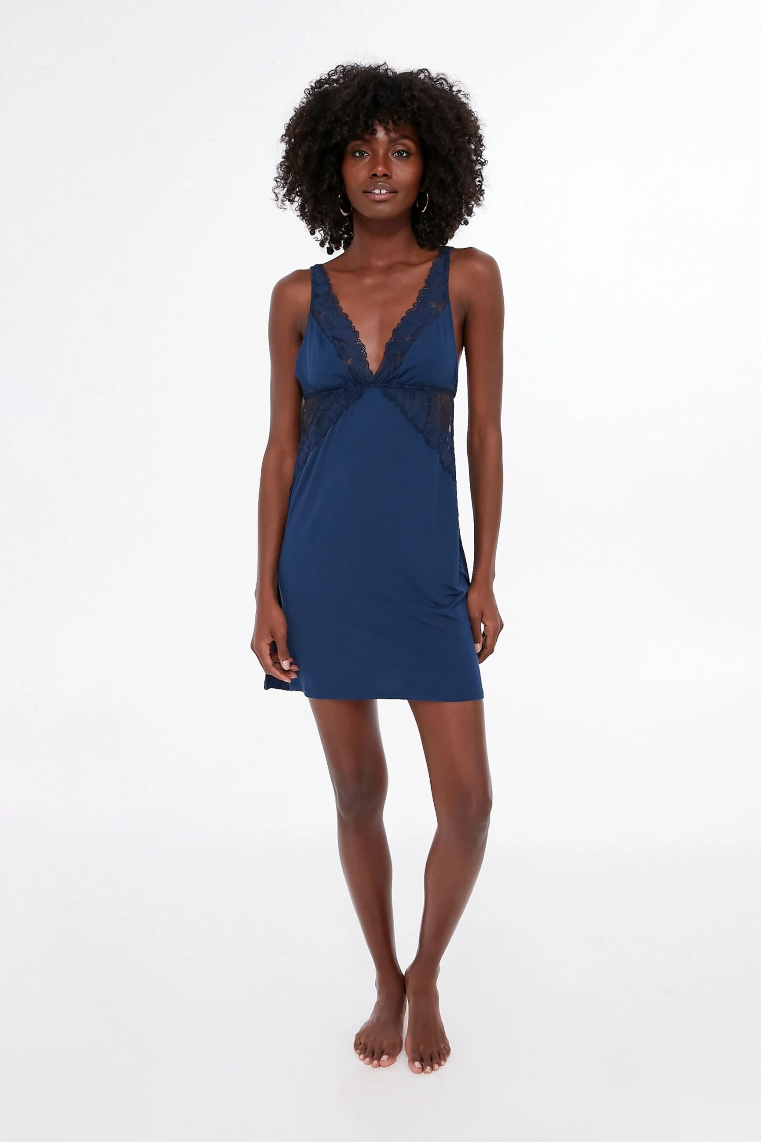 Eberjey Navy Everyday Chemise 2 Eberjey Navy Everyday Chemise - Image 2