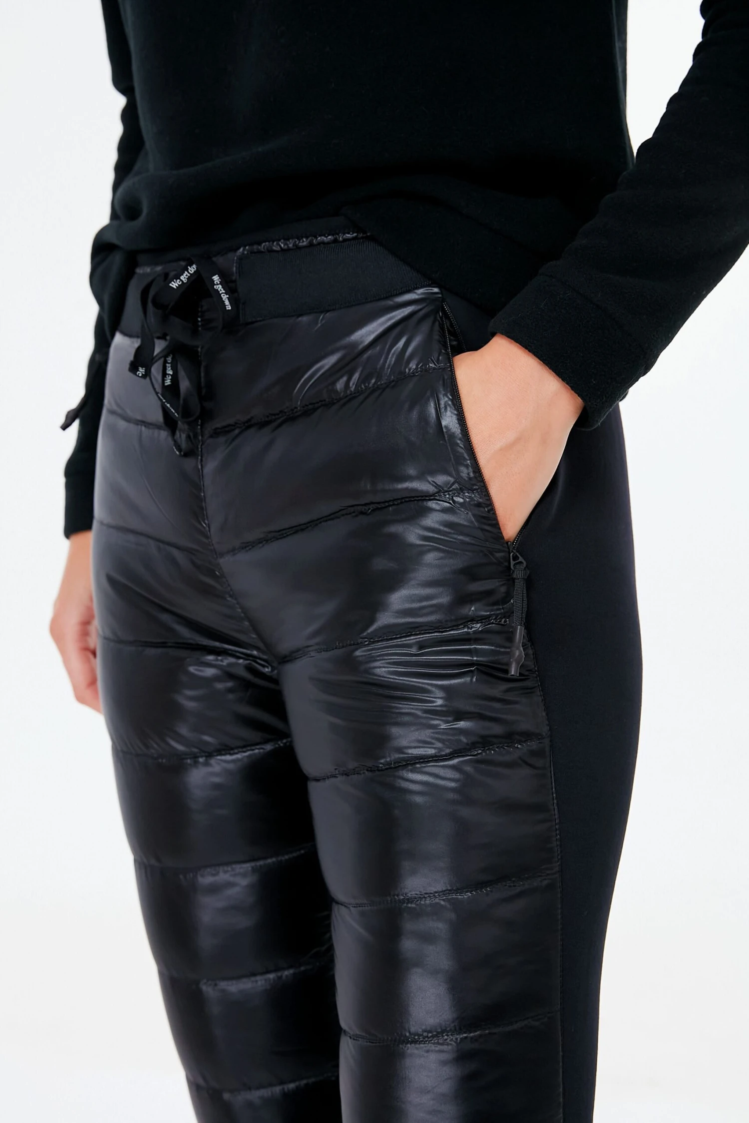 Holden Black Hybrid Down Joggers 5 Holden Black Hybrid Down Joggers - Image 5