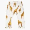 Orange Giraffe Bamboo Baby Jogger Pants