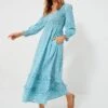 Exclusive Ocean Ditsy Isabel V Neck Dress