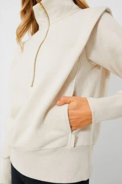 Varley Birch Marl Darah Half Zip Sweat -Outfit And Shoe Sales Store Gzl3ScxwndSxdEObgzELoSLmgDvFG5YG 1