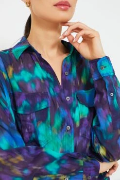 Isabel Marant Etoile Blue Green Nesly Watercolor Dress -Outfit And Shoe Sales Store H1JSw9g1R7HJvj4v57LS19zYuFdh4ZSH 1