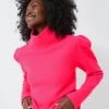 Exclusive Neon Pink Palmer Puff Sleeve Vello