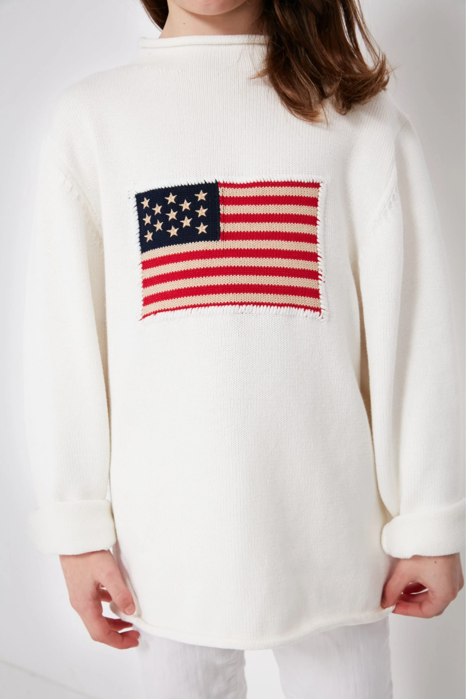 Kid's Ivory Americana Sweater 5 Kid's Ivory Americana Sweater - Image 5