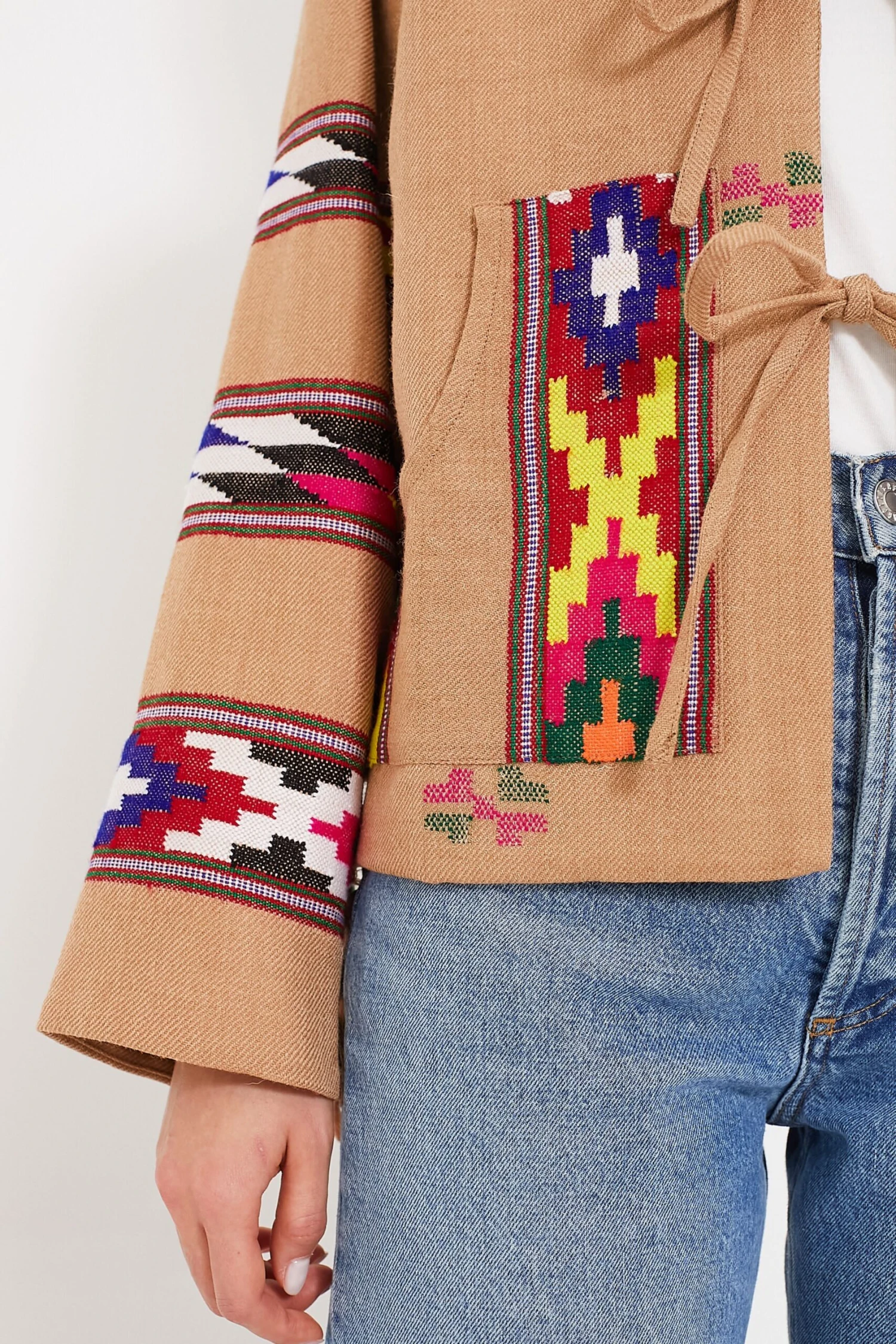 Tan Dune Western Blanket Jacket 5 Tan Dune Western Blanket Jacket - Image 5