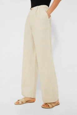Sandshell Air Linen Pleated Trousers -Outfit And Shoe Sales Store I5BMlsMUS2m1mPrDlgMUXo3BgD8wc2vj 1