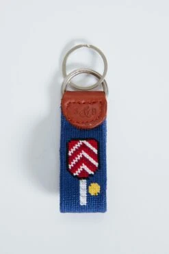 Pickleball Needlepoint Key Fob