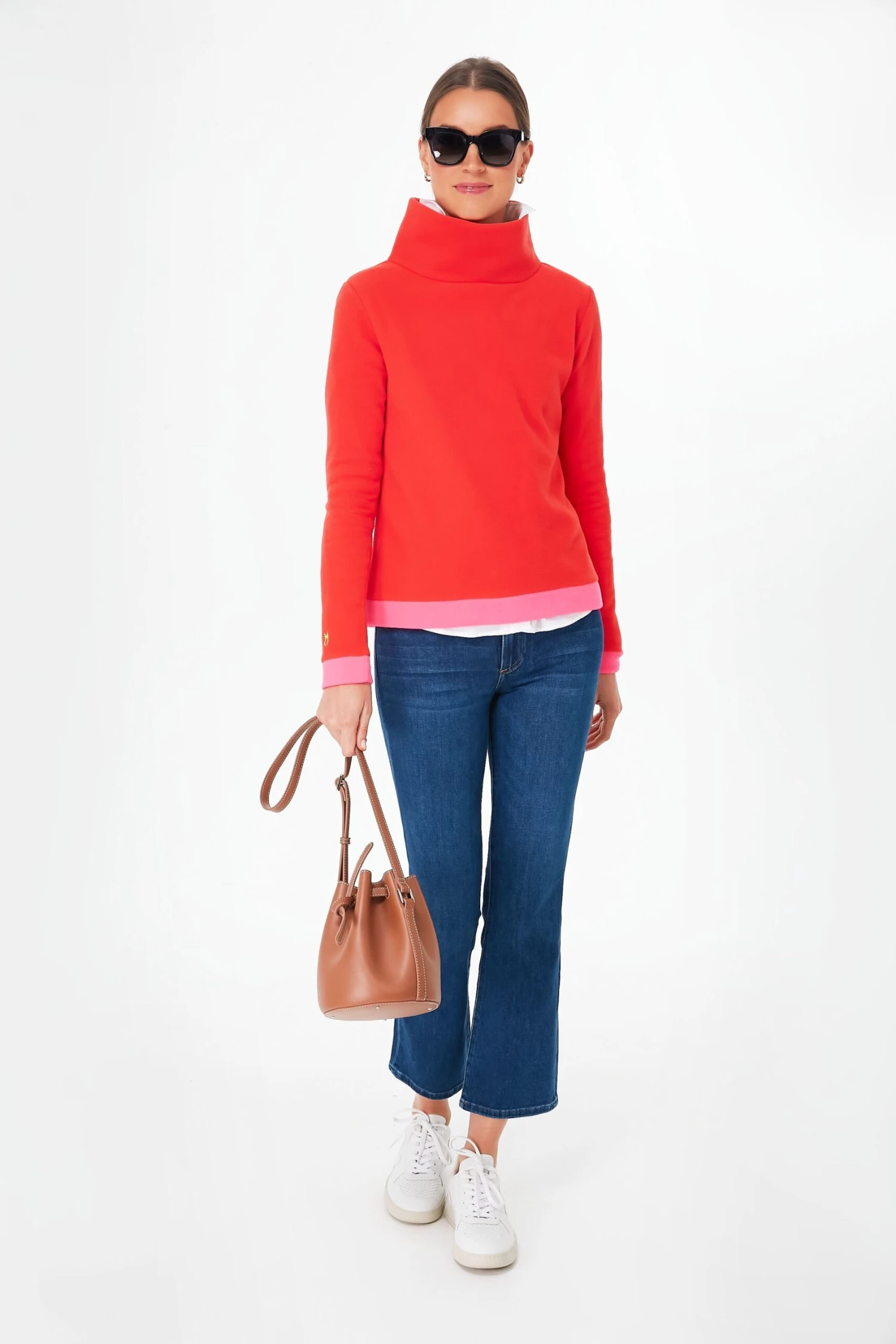 Poppy Red And Neon Pink Colorblock Park Slope 2 Poppy Red And Neon Pink Colorblock Park Slope - Image 2